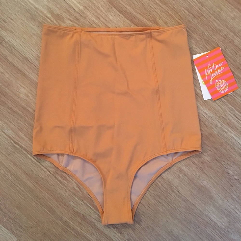 NWT Kortni Jeane Swim Bottoms, Extended high waist